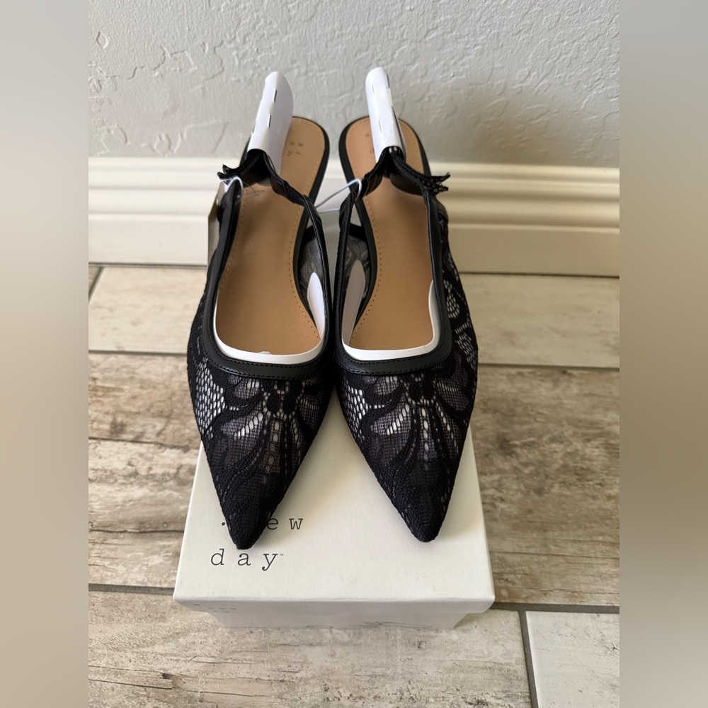 🆕 NWT•A New Day Milan Slingbacks in Black 🖤